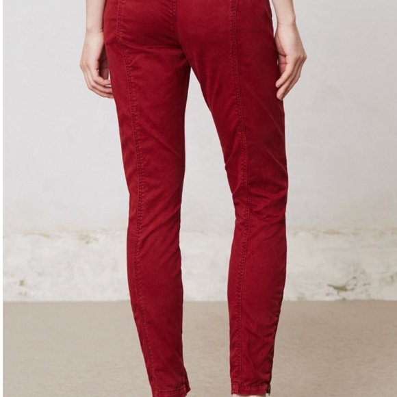 Anthropologie Pilcro Womens Moto Pants Black Ankle Zip Diamond Stitched size 2 - Picture 13 of 14